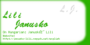 lili janusko business card